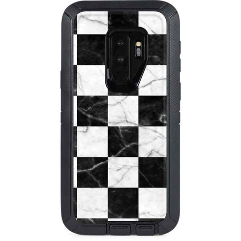 Checkered Marble Otterbox Defender Galaxy Skin