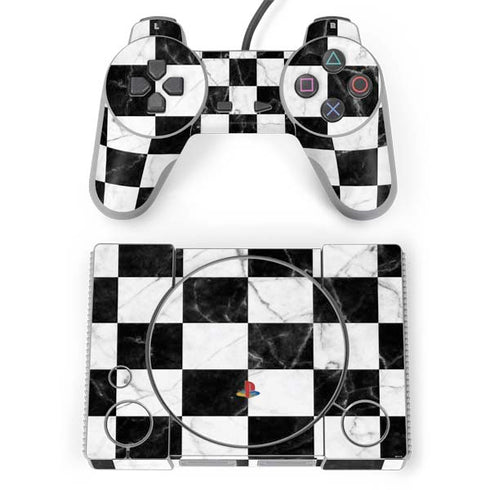 Checkered Marble PlayStation Classic Bundle Skin
