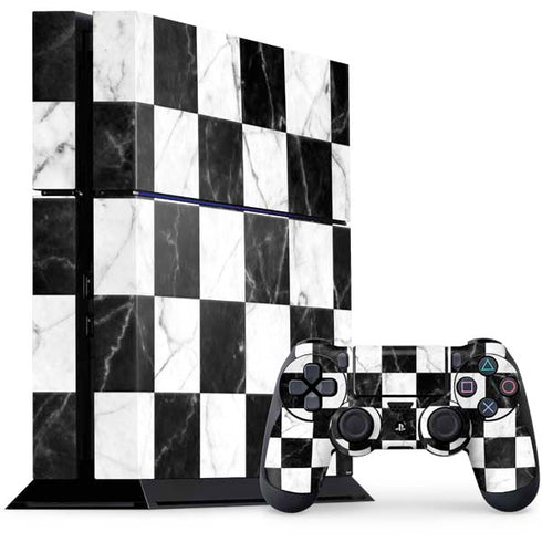 Checkered Marble PS4 Console and Controller Bundle Skin