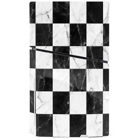 Checkered Marble PS5 Slim Disk Bundle Skin