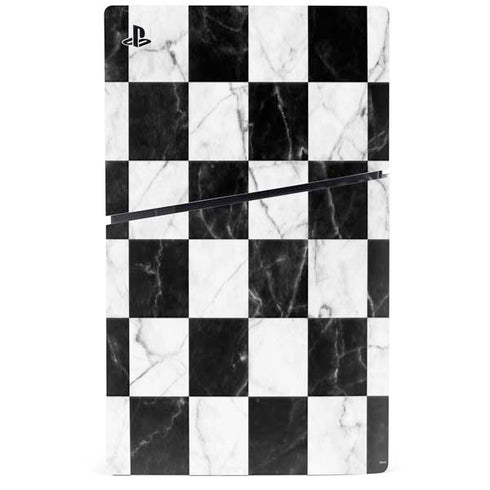 Checkered Marble PS5 Slim Digital Edition Bundle Skin