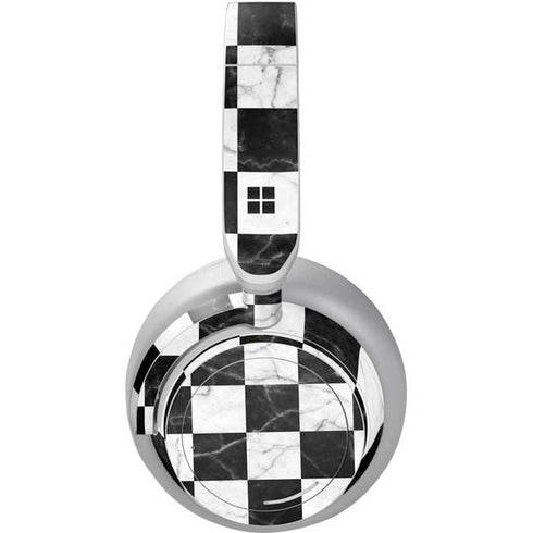 Checkered Marble Surface Headphones Skin