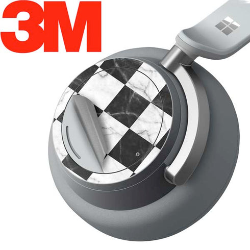 Checkered Marble Surface Headphones Skin