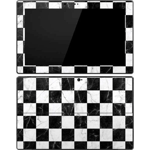 Checkered Marble Surface Pro Tablet Skin