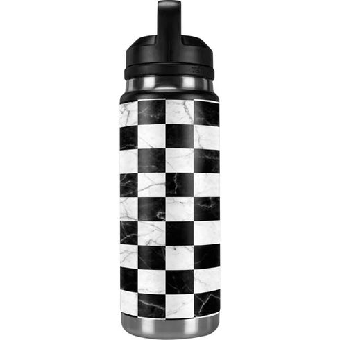 Checkered Marble YETI Rambler 26oz Bottle Skin