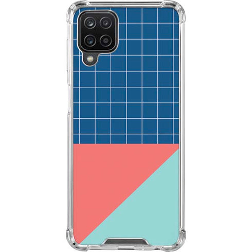 Checkered Split Galaxy A12 Clear Case