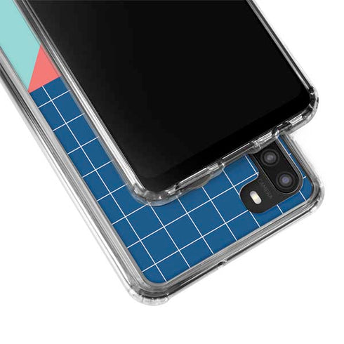 Checkered Split Galaxy A21 Clear Case