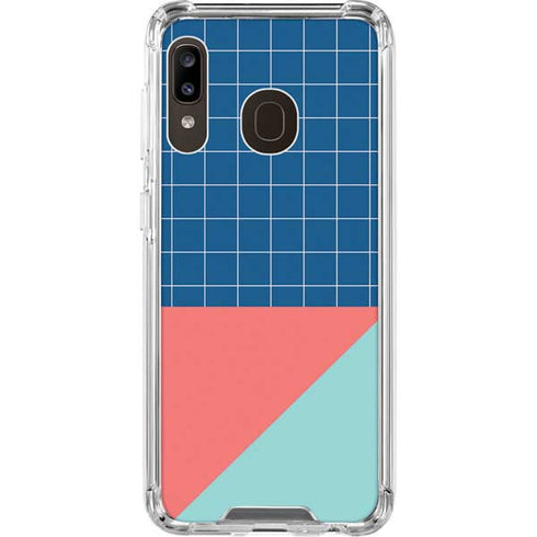 Checkered Split Galaxy A30 Clear Case