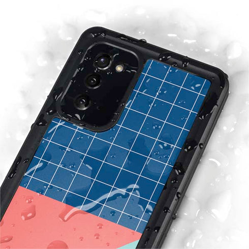 Checkered Split Galaxy Note20 5G Waterproof Case