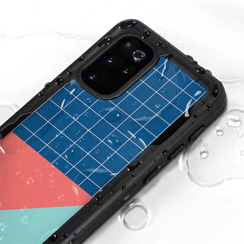 Checkered Split Galaxy S20 Plus Waterproof Case