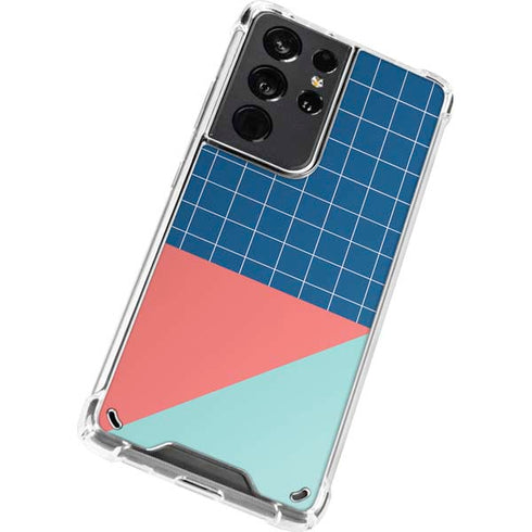Checkered Split Galaxy S21 Ultra 5G Clear Case