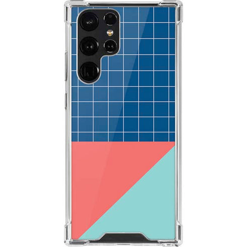 Checkered Split Galaxy S22 Ultra Clear Case