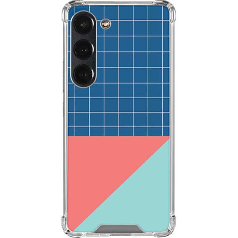 Checkered Split Galaxy S23 Clear Case