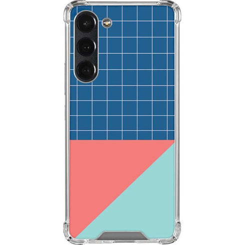 Checkered Split Galaxy S23 Plus Clear Case