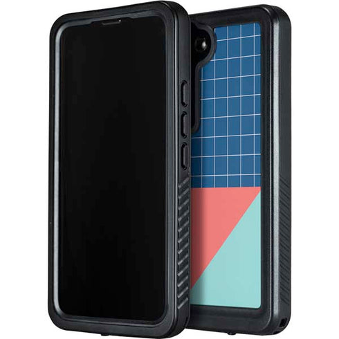Checkered Split Galaxy S23 Plus Waterproof Case