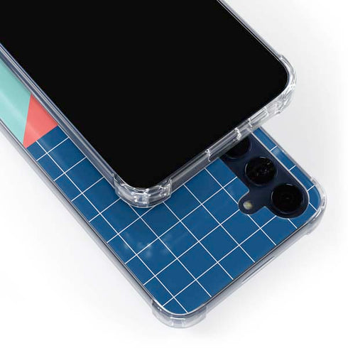 Checkered Split Galaxy S24 Clear Case