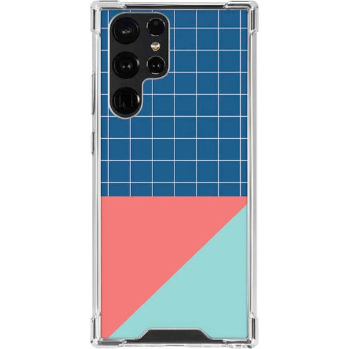 Checkered Split Galaxy S24 Ultra Clear Case