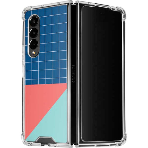 Checkered Split Galaxy Z Fold4 5G Clear Case