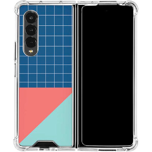 Checkered Split Galaxy Z Fold4 5G Clear Case
