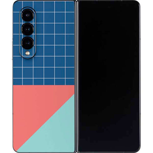 Checkered Split Galaxy Z Fold4 5G Skin