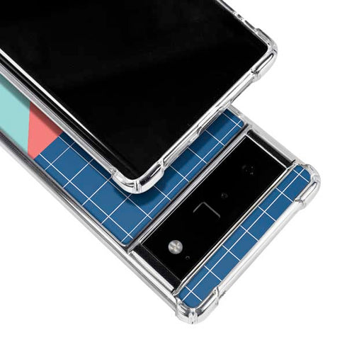 Checkered Split Google Pixel 6 Clear Case