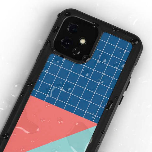 Checkered Split iPhone 12 Mini Waterproof Case