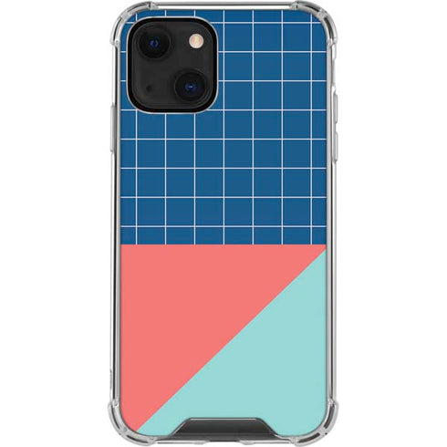 Checkered Split iPhone 14 Plus Clear Case