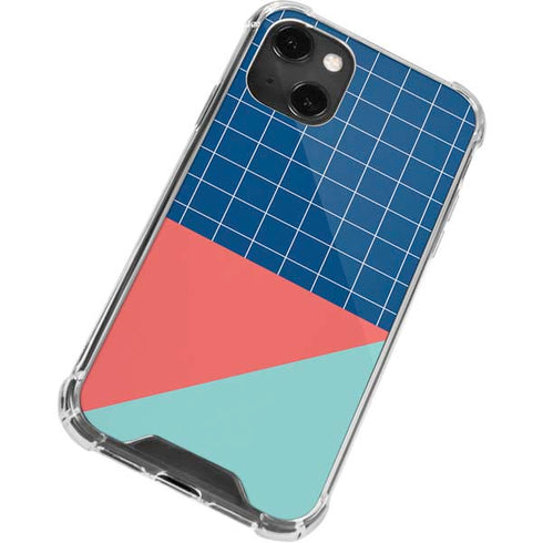Checkered Split iPhone 14 Plus Clear Case