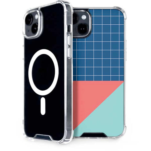 Checkered Split iPhone 15 Plus MagSafe Case