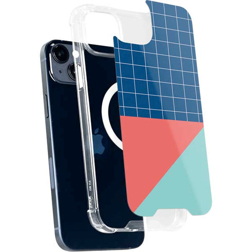 Checkered Split iPhone 14 Plus MagSafe Case