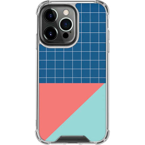 Checkered Split iPhone 15 Pro Clear Case