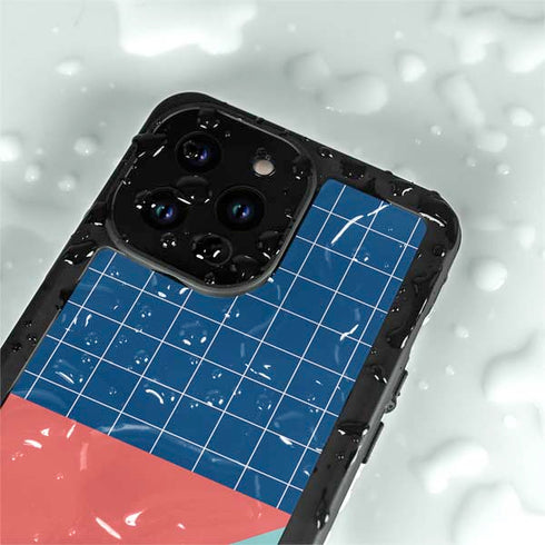 Checkered Split iPhone 14 Pro Max Waterproof Case