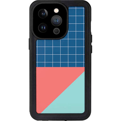 Checkered Split iPhone 14 Pro Waterproof Case