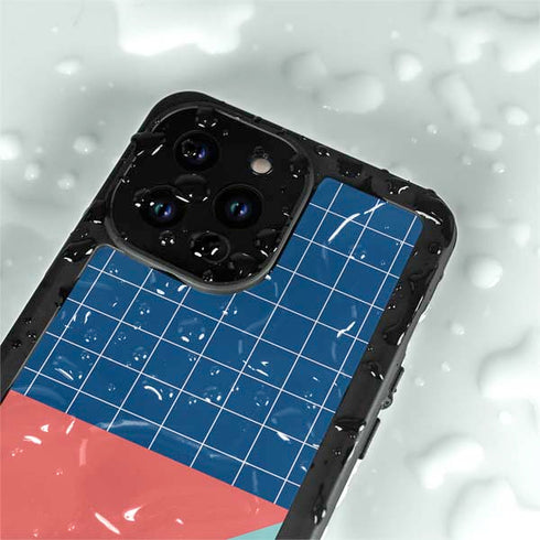 Checkered Split iPhone 14 Pro Waterproof Case