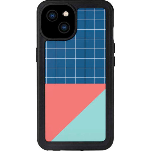 Checkered Split iPhone 15 Plus Waterproof Case