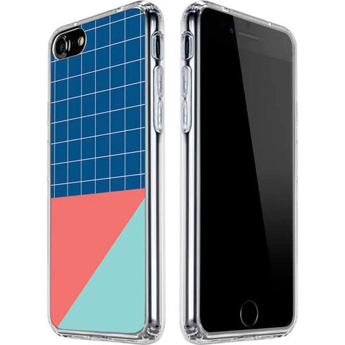 Checkered Split iPhone SE (2nd & 3rd Gen) Clear Case