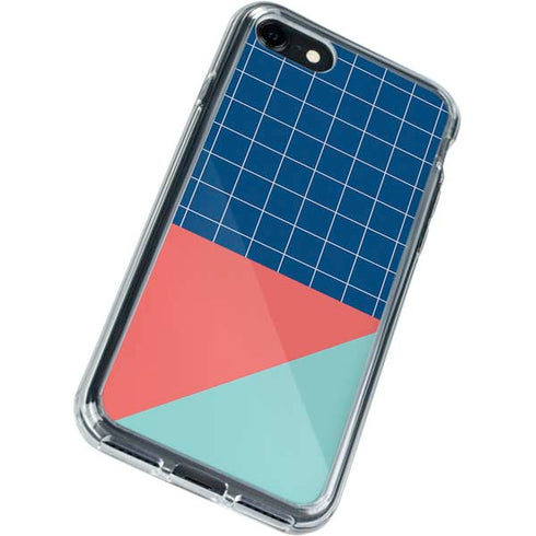 Checkered Split iPhone SE (2nd & 3rd Gen) Clear Case