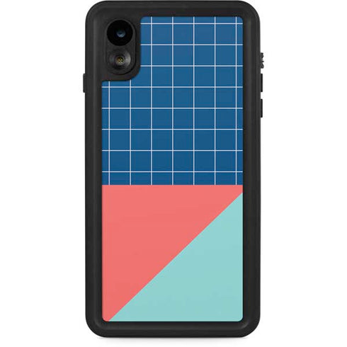 Checkered Split iPhone XR Waterproof Case