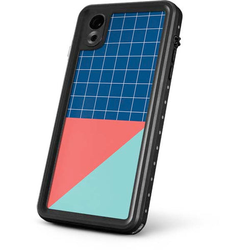 Checkered Split iPhone XR Waterproof Case
