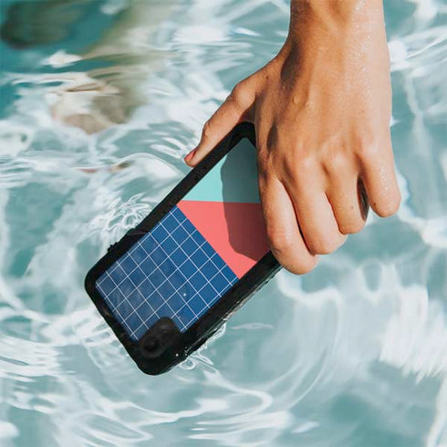 Checkered Split iPhone XR Waterproof Case