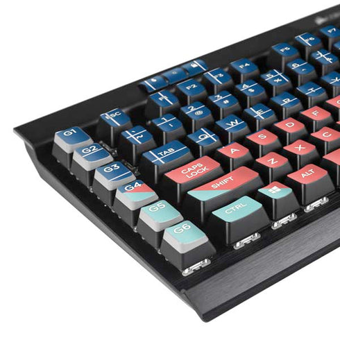 Checkered Split K95 RGB PLATINUM Mechanical Gaming Keyboard Skin