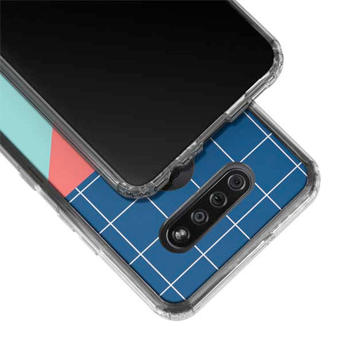 Checkered Split LG K51/Q51 Clear Case