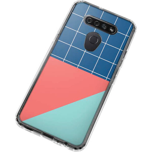 Checkered Split LG K51/Q51 Clear Case