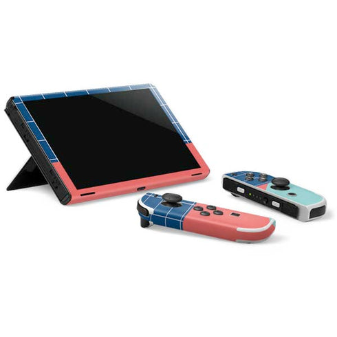 Checkered Split Nintendo Switch OLED (2021) Skin