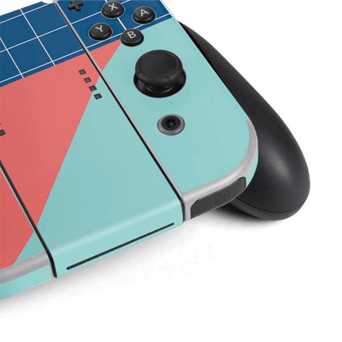 Checkered Split Nintendo Switch OLED (2021) Skin