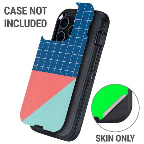 Checkered Split Otterbox Defender iPhone Skin