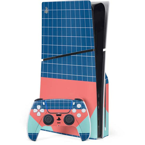 Checkered Split PS5 Slim Disk Bundle Skin