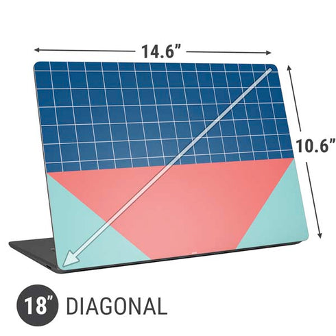 Checkered Split Universal Laptop 18in (14.6 x 10.6in) Skin