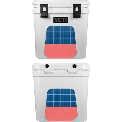 Checkered Split YETI Roadie 24 Hard Cooler Skin