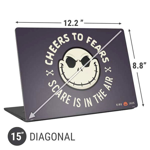 Disney The Nightmare Before Christmas Cheers to Fears Universal Laptop 15in (12.2 x 8.8in) Skin